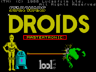 Star Wars title screen for ZX Spectrum